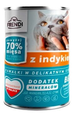 slomart FRENDI Mokra hrana za mačke - Komadići puretine u umaku - 400g