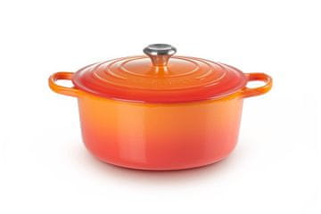 slomart Le Creuset Lijevano željezni lonac 6.7 L, okrugli, narančasta/crvena