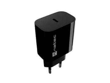 NAT NATEC RIBERA zidni punjač 20W, 1x USB-C, crni