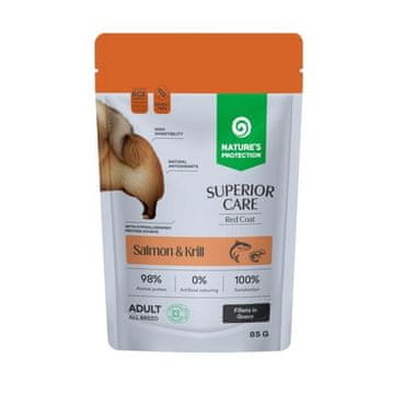 NATURE'S PROTECTION Superior Care Red coat Losos&Krill - mokra hrana za pse - 85 g (NPO)