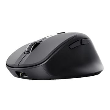 Trust Trust Zevo miš, desni, bežični RF + Bluetooth, optički, 4000 DPI, crni