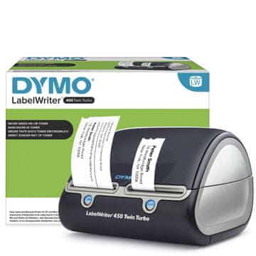 slomart DYMO LabelWriter 450 Twin Turbo pisač naljepnica, srebrna/crna