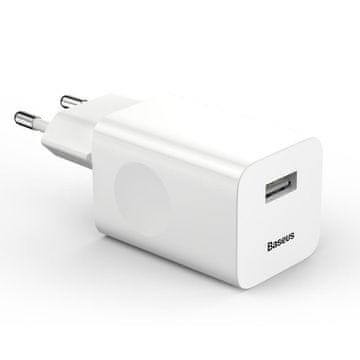 Baseus USB 3.0 brzi punjač, 24W, bijeli