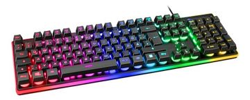 slomart Deltaco tipkovnica GAM-021-RGB-DE, Gaming, USB, QWERTZ njemačka, crna