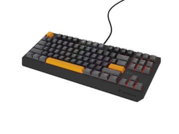 Genesis GENESIS Thor 230 TKL Gaming tipkovnica, TKL, USB-C, RGB, Crna/Siva/Narančasta