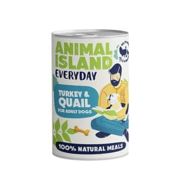 Animal ANIMAL ISLAND Everyday Turkey and quail - mokra hrana za pse - 400g