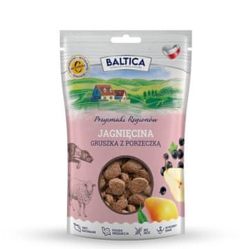 slomart BALTICA Poslastice janjetina s kruškom i metvicom za pse - 100g