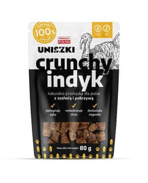 slomart UNISZKI Hrskava Puretina sa Kaduljom i Koprivom - Poslastica za Pse - 80g