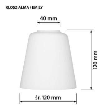 ActiveJet Activejet abažur 'EMILY', promjer 12 cm, bijeli