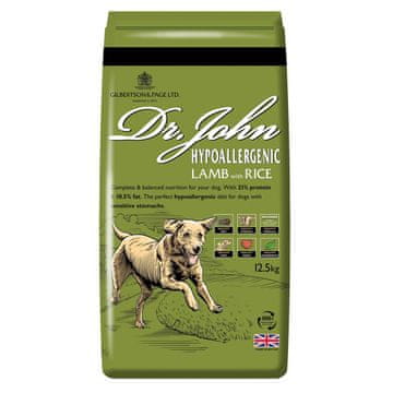 D&R DR JOHN Hypoallergenic lamb with rice - suha hrana za pse - 12,5kg