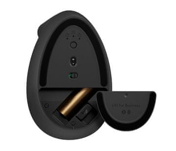 slomart Logitech Lift Vertical Ergonomic Mouse for Business, lijeva, grafitna