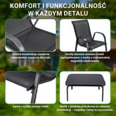 Garden Black Forest vrtni set namještaja, crni
