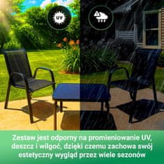 Garden Black Forest vrtni set namještaja, crni