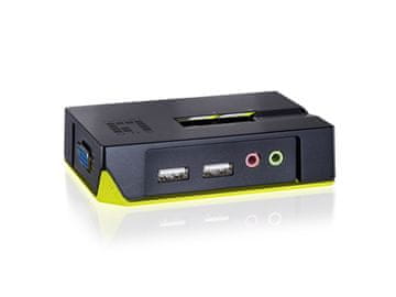 Level One LevelOne 2-portni KVM prekidač USB VGA sa zvukom, zelena/crna