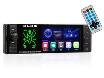 RADIO BLOW SPIDER Auto radio 4", MP5/USB/micro SD/Bluetooth, RGB, Crna