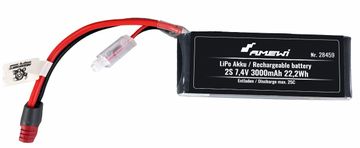 slomart Amewi 28459 LiPo baterija 7.4V 3000mAh, crna