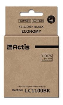ACS Zamjenska tinta Actis KB-1100Bk za Brother LC1100BK/980BK, crna, 28ml, Standard