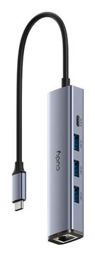 Cudy Cudy UH605 Docking Station, USB 3.2 Gen 1 Type-C, Siva/Srebrna