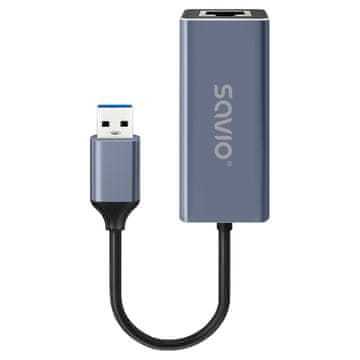 SAVIO Savio AK-83 adapter RJ-45, USB Tip-A