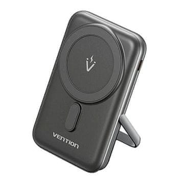 Vention Vention Magnetski Power Bank 10000mAh 20W, Crni, s postoljem