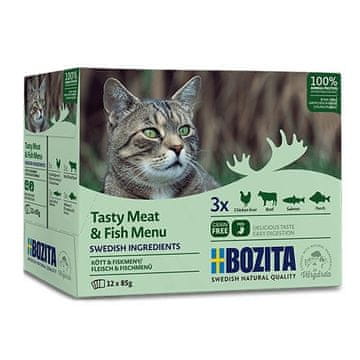 Bozita BOZITA Tasty meso & riba u želeu - mokra hrana za mačke, 12x85g