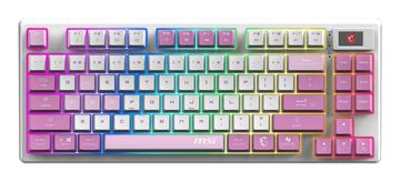 MSI MSI FORGE GK600 TKL WIRELESS VIOLET Gaming tipkovnica USB + Bluetooth Španjolska QWERTY Roza, Ljubičasta, Bijela