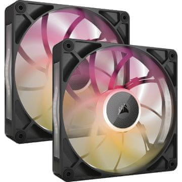 Corsair Corsair iCUE LINK RX140 MAX RGB ventilator za kućište 14 cm crni komplet 2 kom