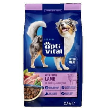 slomart OPTIVITAL s svježom janjetinom - suha hrana za pse - 2,4 kg