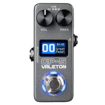 slomart Valeton GP-5 gitarski multiefekt pedala, preko 100 efekata, siva/crna