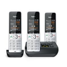 slomart Gigaset 500A Comfort Trio bežični telefon s sekretaricom, srebrna/crna