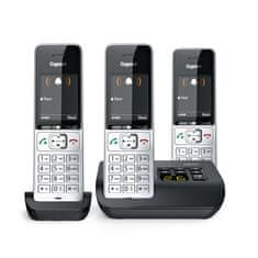 slomart Gigaset 500A Comfort Trio bežični telefon s sekretaricom, srebrna/crna