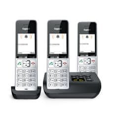 slomart Gigaset 500A Comfort Trio bežični telefon s sekretaricom, srebrna/crna