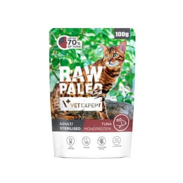 VetExpert VETEXPERT Raw Paleo Odrasli Sterilised Losos - mokra hrana za mačke - 100g