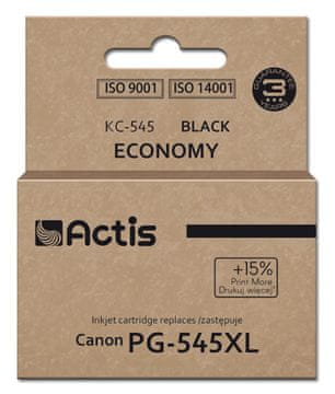 ACS Zamjenska tinta Actis KC-545 za Canon PG-545XL, Supreme, 15ml, crna, 207 stranica