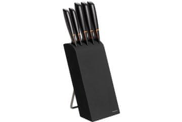 Fiskars Fiskars set 5 kuhinjskih noževa u bloku, crni