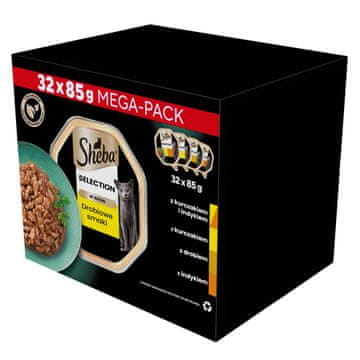 Sheba SHEBA pladanj umak perad/piletina/puretina - mokra hrana za mačke - 32x85 g