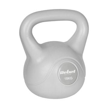 Rebel REBEL ACTIVE Kettlebell od lijevanog željeza, bitumenski, sivi, 18 kg