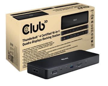 Club 3D Club3D CSV-1583 priključna stanica Thunderbolt 4, žična, crna