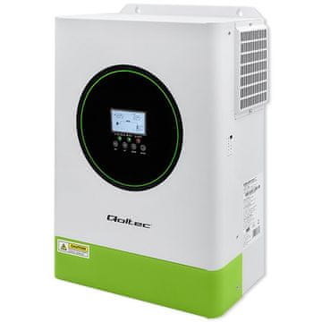 slomart Qoltec Hibridni solarni pretvarač Off-Grid 6200W | 120A, bijela/zelena