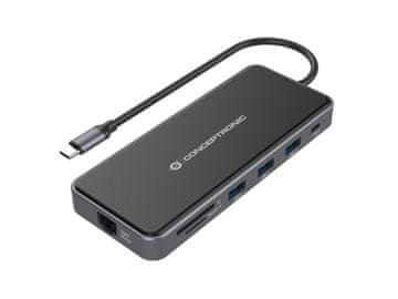 Conceptronic Conceptronic DONN15G priključna stanica za laptop Žičani USB 3.2 Gen 1 Type-C Siva