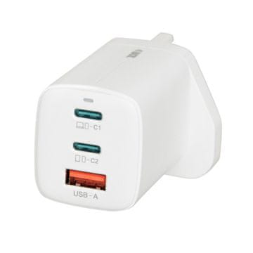 IBO IBO C-65 Bijeli GaN univerzalni punjač 65W, 3x USB, 1.5m kabel