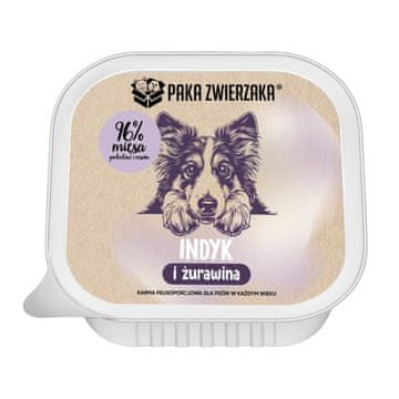 Paka Zwierzaka PAKA ZWIERZAKA Puretina i brusnica - mokra hrana za pse - 150g