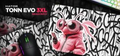 slomart HATOR Tonn EVO 3XL Dragonfly gaming podloga za miša, višebojna