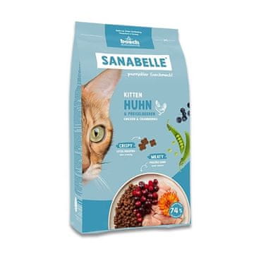 Bosch BOSCH Sanabelle Life Kitten Piletina & Brusnica - Suha hrana za mačke - 8 kg