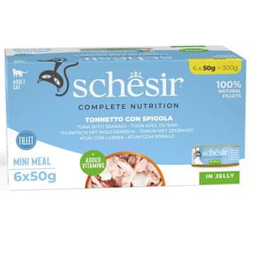 Schesir SCHESIR mokra hrana za mačke, Tuna s lubinom u želeu, 6x50g