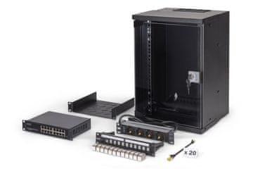 Digitus Digitus DN-1909U-B mrežni ormarić 9U, 254 mm (10"), crni