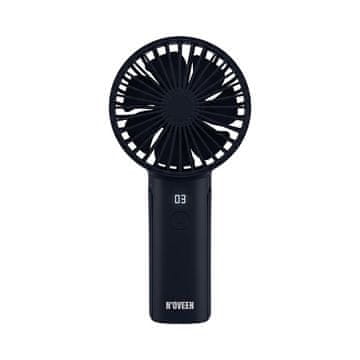 N'OVEEN NOVEEN F120 Prijenosni USB Ventilator za Ruke i Stol, Crni - 3 brzine, LED zaslon