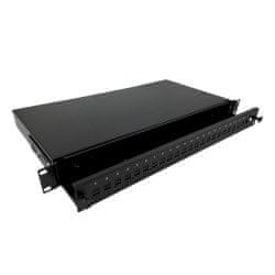 slomart AAE FOP-1U-24SCS-C patch panel, 24 porta, 1U, crni