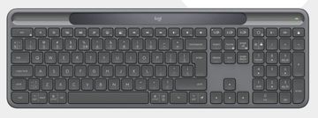 slomart Logitech Signature Slim Solar + K980 for Business tipkovnica Univerzalna RF Wireless + Bluetooth QWERTZ Njemačka Grafit