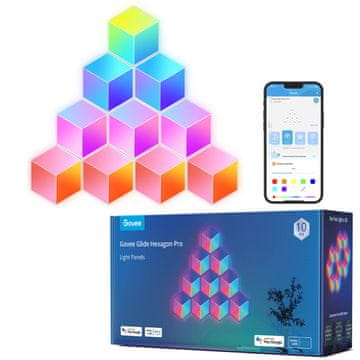 Govee Govee Glide Hexa Pro pametna zidna LED rasvjeta, RGBIC, Wi-Fi/Bluetooth